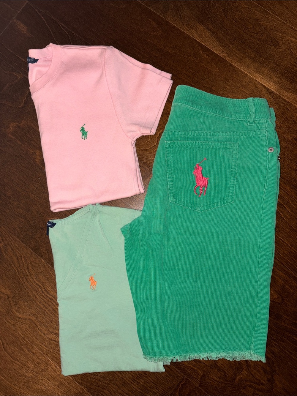 NWOT Ralph Lauren Polo Ralph Lauren Cotton 3-Piece Set in Green & Pink Size XS